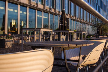 Restaurant on a river promenade