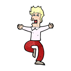 cartoon terrified man