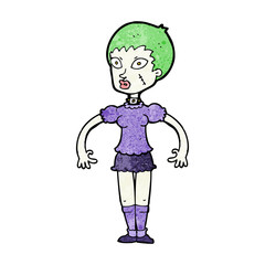 cartoon zombie monster woman