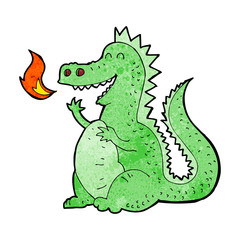 cartoon fire breathing dragon