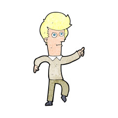 cartoon man pointing