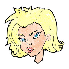 cartoon female face