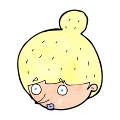 cartoon surprised woman's face