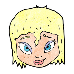 cartoon female face