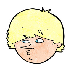 cartoon suspicious man