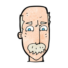 cartoon annnoyed old man