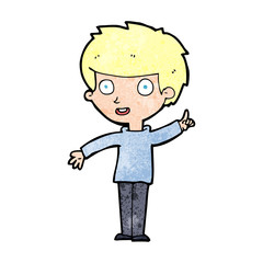 cartoon boy with idea