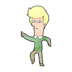 cartoon man pointing