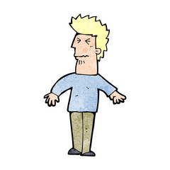 cartoon stressed man