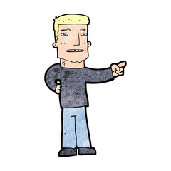 cartoon man pointing