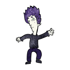 cartoon vampire man
