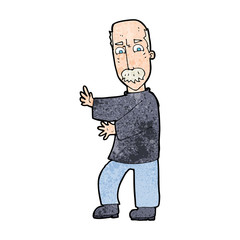 cartoon angry old man