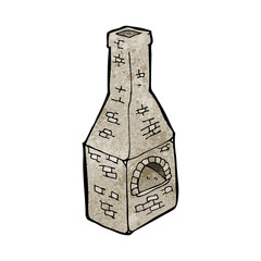 cartoon old stove chimney