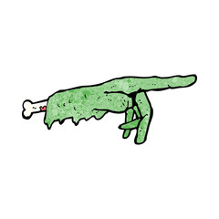 cartoon pointing zombie hand