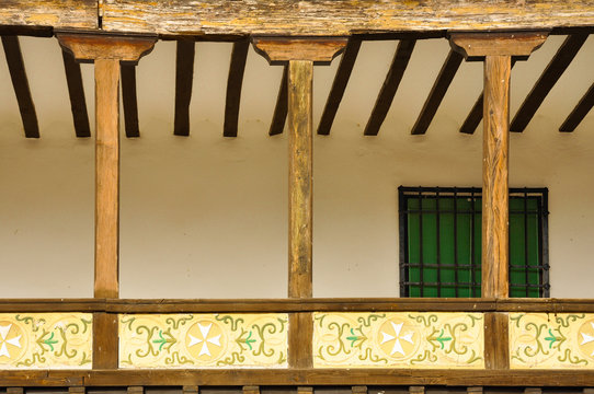 Pueblos manchegos, Plaza Mayor de Tembleque, Toledo, Espa&ntilde;a 
