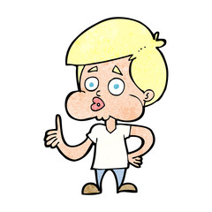 Fototapeta premium cartoon boy giving thumbs up