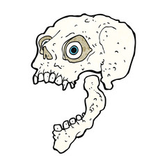cartoon scary skull