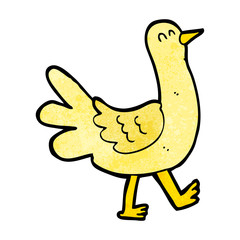 cartoon walking bird