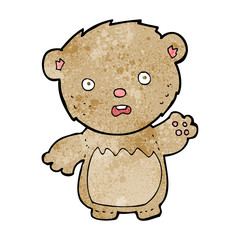 cartoon worried teddy bear