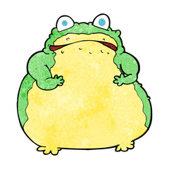 cartoon fat toad