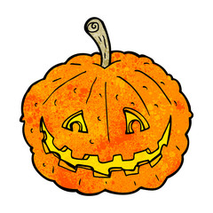 cartoon grinning pumpkin