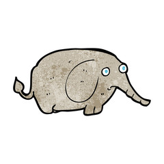 cartoon sad little elephant