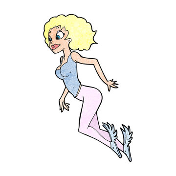 recommend clip art: cartoon flying woman