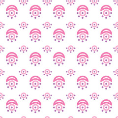 Naklejka premium Cute abstract geometric bright seamless pattern