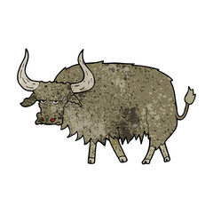 cartoon annoyed hairy cow