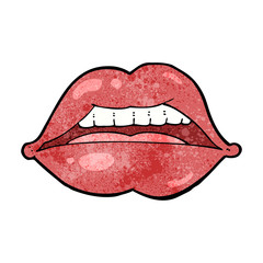 cartoon sexy lips symbol