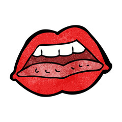 cartoon sexy lips symbol