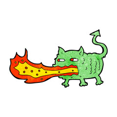 cartoon fire breathing imp