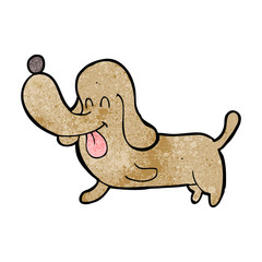 cartoon happy dog