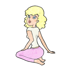 cartoon pretty woman