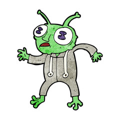 cartoon alien spaceman
