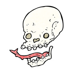 cartoon spooky skull