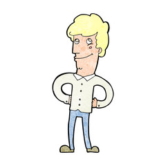 cartoon happy man