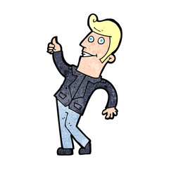 cartoon man giving thumbs up sign