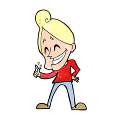 cartoon man snapping fingers