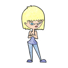 cartoon angry woman