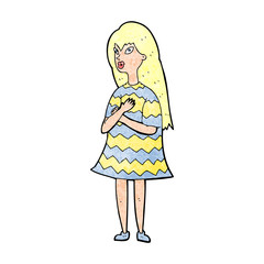 cartoon surprised girl