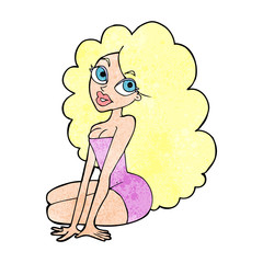 cartoon pretty woman