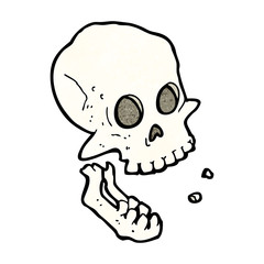 cartoon laughing skull