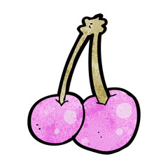 cartoon pink cherries