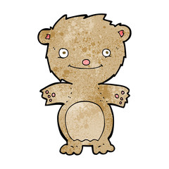 cartoon happy little teddy bear