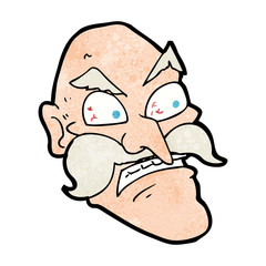 cartoon angry old man