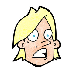 cartoon frightened face