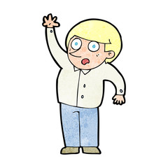 Obraz premium cartoon man asking question