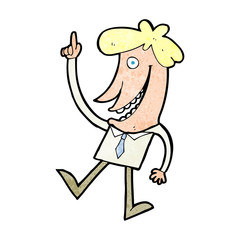cartoon man with idea