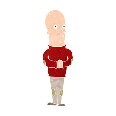 cartoon funny bald man